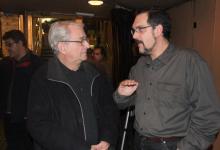 Con el compositor y pianista acompañante de las sesiones de cine mudo de la Filmoteca de Catalunya, Joan Pineda (2010)