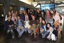 Con mi compañero de docencia en la UIC (Universitat Internacional de Catalunya) visitando con nuestro alumnos la exposición "Fa molt de temps l'odissea del cinema" de la Colección de Josep Maria Queraltó, con nosotros en la foto (2013)